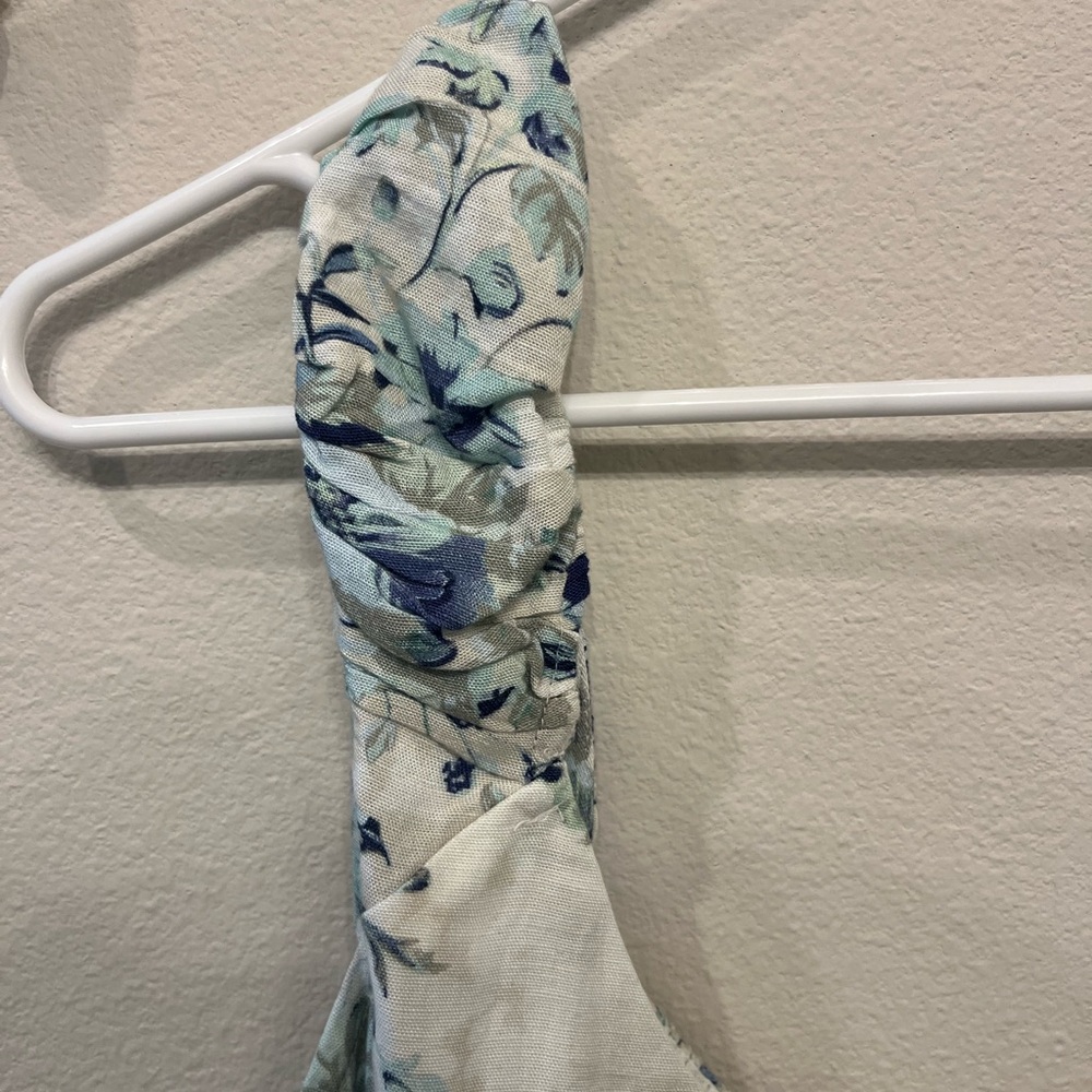 Free People Floral Mini Dress in White and Blue - Picture 2 of 4